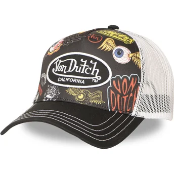 Casquette trucker noire SUBL16 Von Dutch