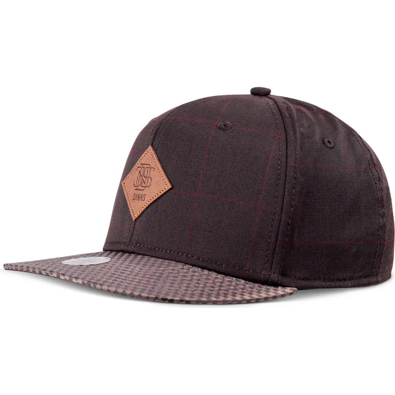 braune-verstellbare-glencheck-flatcap-von-djinns