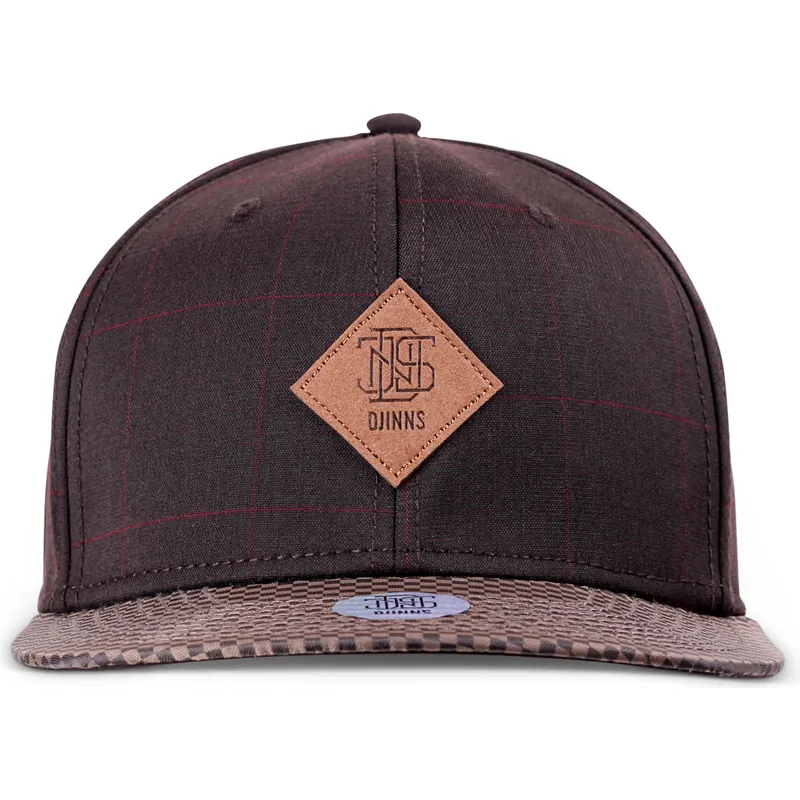 braune-verstellbare-glencheck-flatcap-von-djinns
