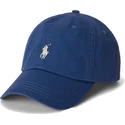 casquette-courbee-bleue-marine-ajustable-avec-logo-beige-cotton-chino-classic-sport-polo-ralph-lauren