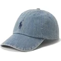 blaue-verstellbare-curved-cap-indigo-denim-von-polo-ralph-lauren