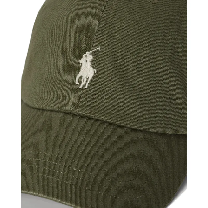 casquette-courbee-verte-ajustable-avec-logo-beige-cotton-chino-classic-sport-polo-ralph-lauren