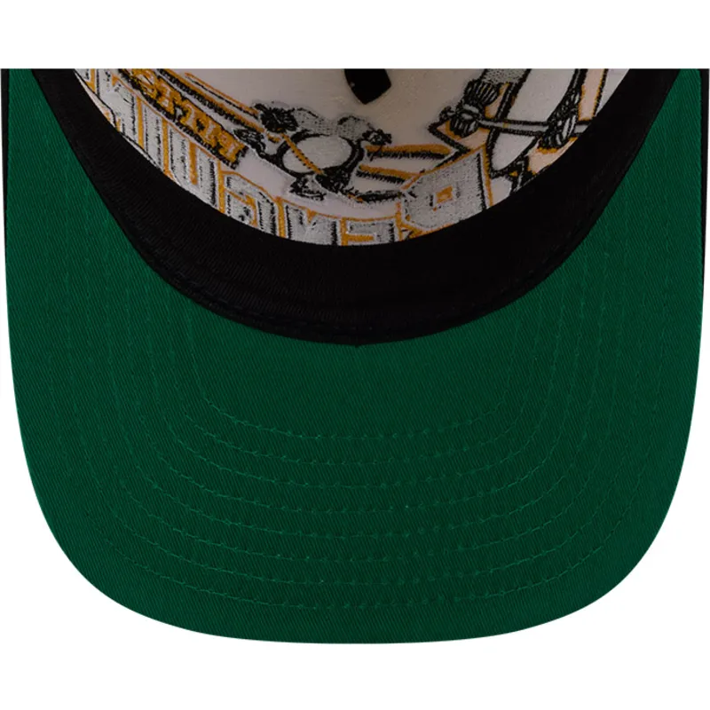 beige-gebogene-snapback-kappe-9fifty-a-frame-classic-der-pittsburgh-penguins-nhl-von-new-era