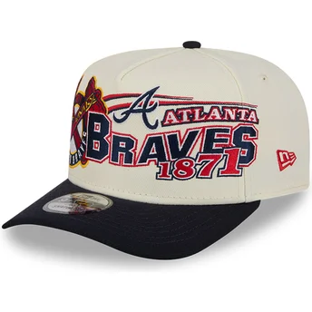 Mützen gebogen beige snapback 9FIFTY A Frame Classic der Atlanta Braves MLB von New Era