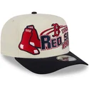 beige-und-schwarze-gebogene-snapback-kappe-9fifty-a-frame-classic-der-boston-red-sox-mlb-von-new-era