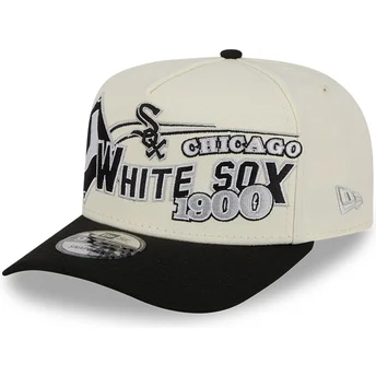 Mützen gebogen beige snapback 9FIFTY A Frame Classic der Chicago White Sox MLB von New Era