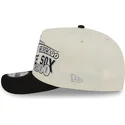 casquette-courbee-beige-et-noire-snapback-9fifty-a-frame-classic-chicago-white-sox-mlb-new-era