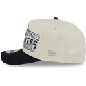 beige-und-marineblaue-gebogene-snapback-kappe-9fifty-a-frame-classic-der-new-york-yankees-mlb-von-new-era