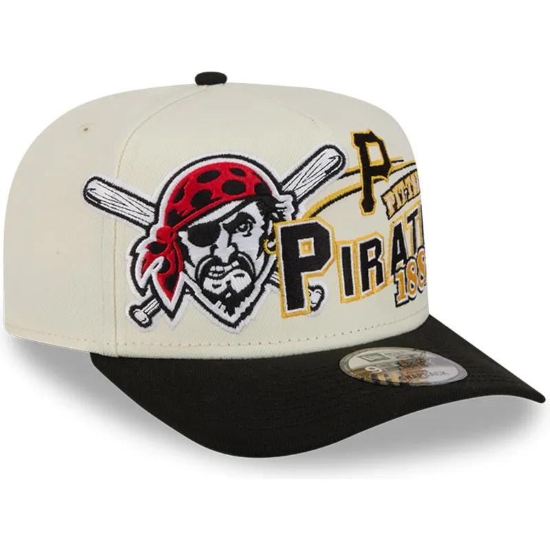 beige-und-schwarze-gebogene-snapback-kappe-9fifty-a-frame-classic-der-pittsburgh-pirates-mlb-von-new-era beige-und-schwarze-gebogene-snapback-kappe-9fifty-a-frame-classic-der-pittsburgh-pirates-mlb-von-new-era