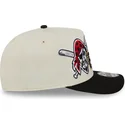 beige-und-schwarze-gebogene-snapback-kappe-9fifty-a-frame-classic-der-pittsburgh-pirates-mlb-von-new-era