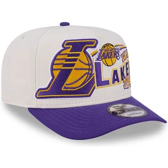 Mützen gebogen beige snapback 9FIFTY A Frame Classic der Los Angeles Lakers NBA von New Era