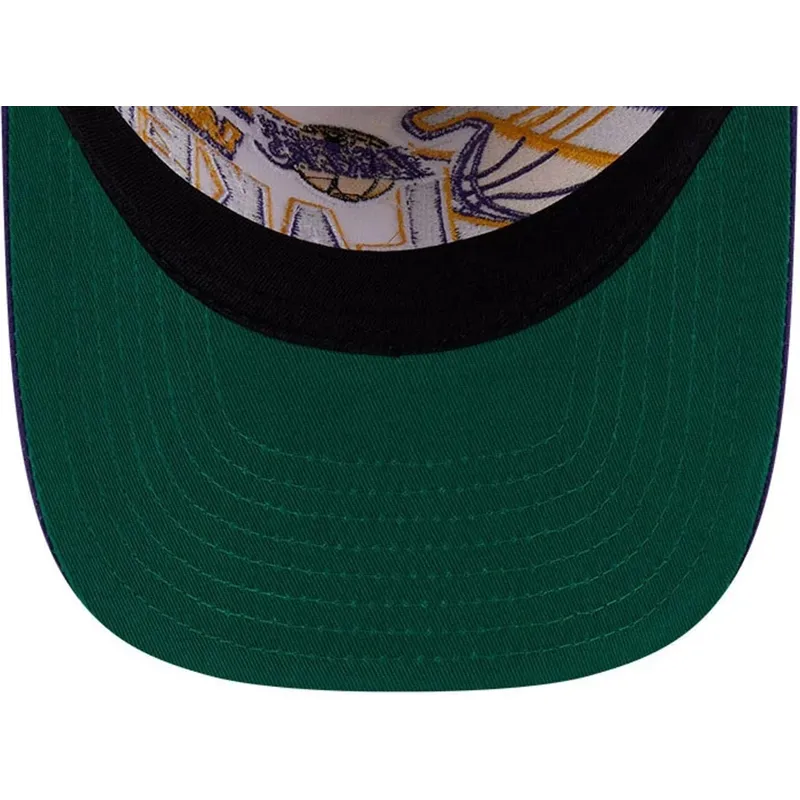 beige-und-violette-gebogene-snapback-kappe-9fifty-a-frame-classic-der-los-angeles-lakers-nba-von-new-era