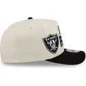 casquette-courbee-beige-et-noire-snapback-9fifty-a-frame-classic-las-vegas-raiders-nfl-new-era