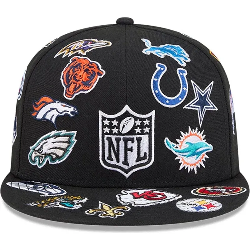 casquette-plate-noire-ajustee-59fifty-all-over-nfl-new-era