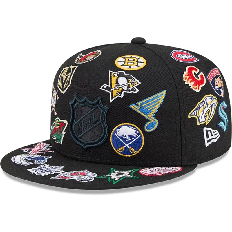 schwarze-enganliegende-59fifty-all-over-flat-cap-von-nhl-von-new-era