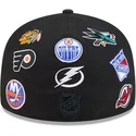 casquette-plate-noire-ajustee-59fifty-all-over-nhl-new-era