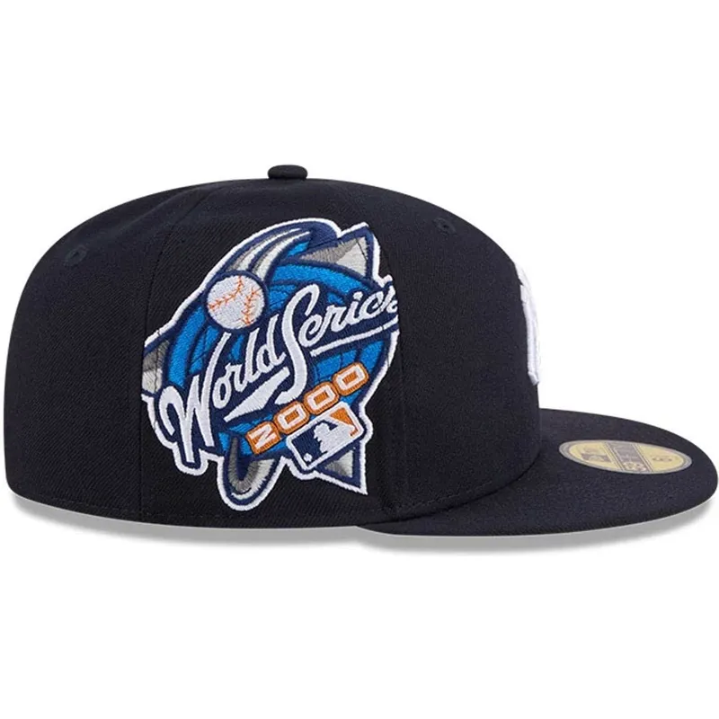marineblaue-anliegende-59fifty-hidden-hit-flat-cap-der-new-york-yankees-mlb-von-new-era marineblaue-anliegende-59fifty-hidden-hit-flat-cap-der-new-york-yankees-mlb-von-new-era