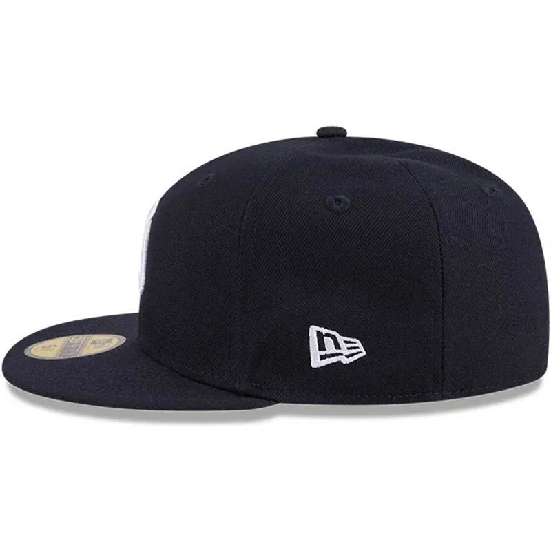 marineblaue-anliegende-59fifty-hidden-hit-flat-cap-der-new-york-yankees-mlb-von-new-era marineblaue-anliegende-59fifty-hidden-hit-flat-cap-der-new-york-yankees-mlb-von-new-era
