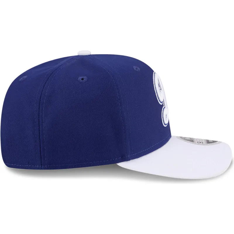casquette-courbee-bleue-et-blanche-snapback-9seventy-stretch-snap-flower-los-angeles-dodgers-mlb-new-era