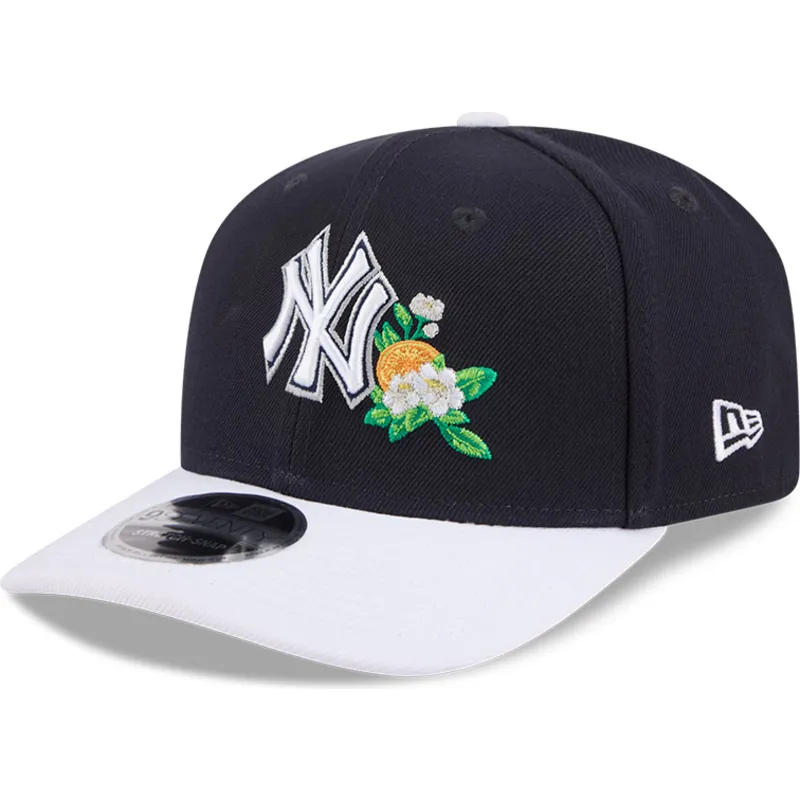 marineblaue-gebogene-snapback-kappe-9seventy-stretch-snap-flower-der-new-york-yankees-mlb-von-new-era marineblaue-gebogene-snapback-kappe-9seventy-stretch-snap-flower-der-new-york-yankees-mlb-von-new-era