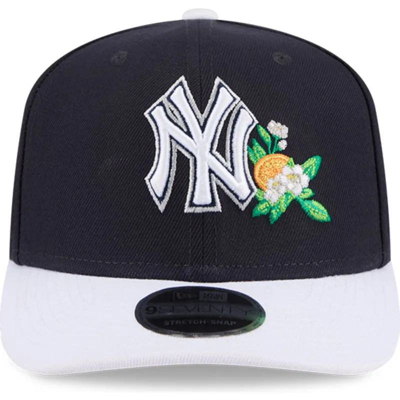 marineblaue-gebogene-snapback-kappe-9seventy-stretch-snap-flower-der-new-york-yankees-mlb-von-new-era marineblaue-gebogene-snapback-kappe-9seventy-stretch-snap-flower-der-new-york-yankees-mlb-von-new-era