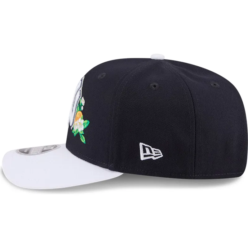 marineblaue-gebogene-snapback-kappe-9seventy-stretch-snap-flower-der-new-york-yankees-mlb-von-new-era marineblaue-gebogene-snapback-kappe-9seventy-stretch-snap-flower-der-new-york-yankees-mlb-von-new-era