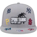 graue-flatcap-snapback-9fifty-scattered-grapefruit-league-logo-von-mlb-von-new-era