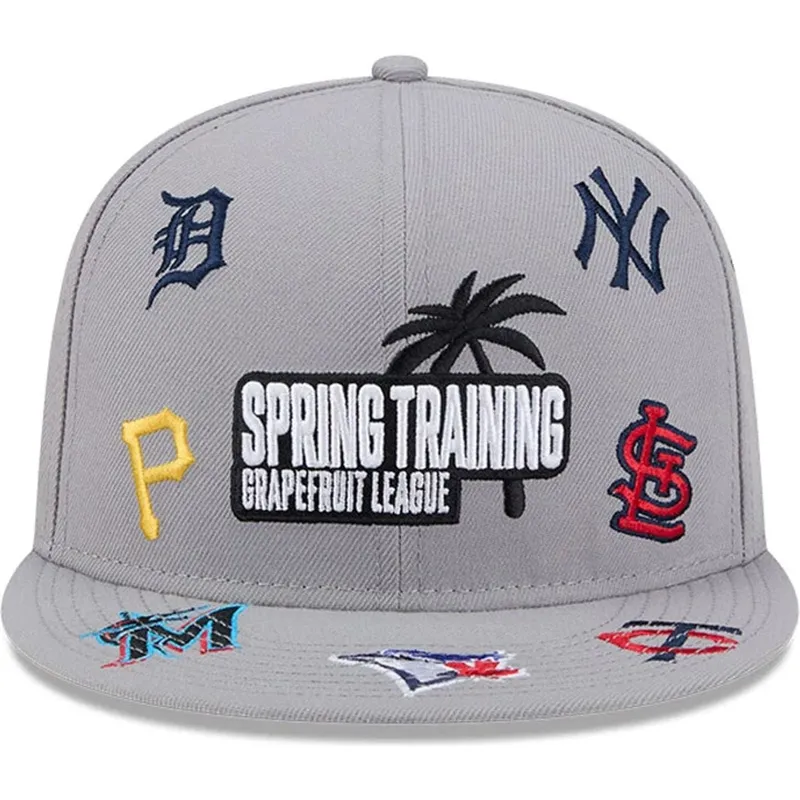 casquette-plate-grise-snapback-9fifty-scattered-grapefruit-league-logo-mlb-new-era