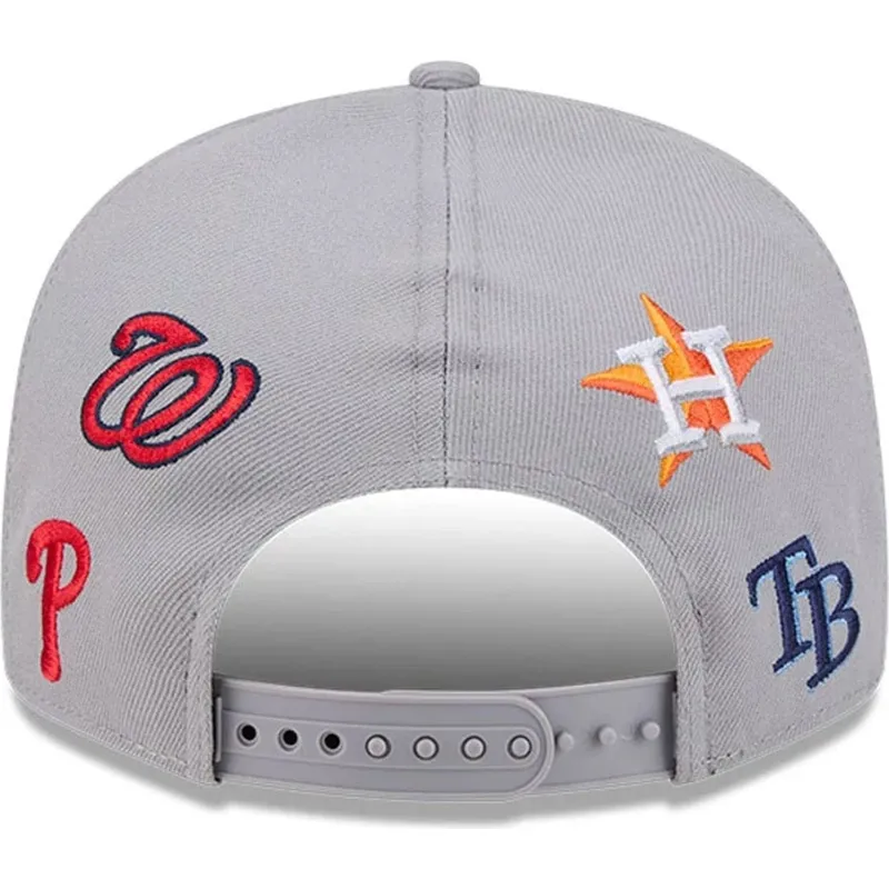graue-flatcap-snapback-9fifty-scattered-grapefruit-league-logo-von-mlb-von-new-era