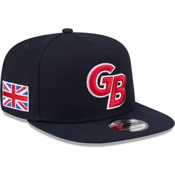 Mützen flach marineblau snapback 9FIFTY A Frame Great Britain 2026 World Baseball Classic der World Baseball Classic von New Era