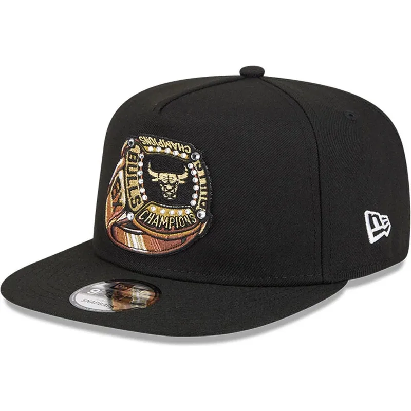 schwarze-flache-snapback-kappe-9fifty-a-frame-ring-der-chicago-bulls-nba-von-new-era