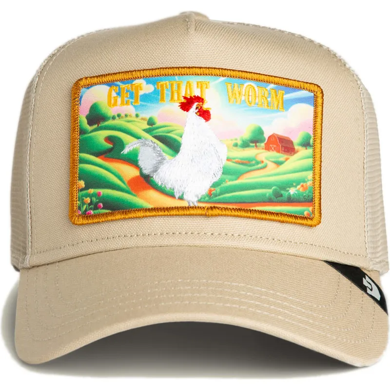 trucker-cap-beige-hahn-get-that-worm-greener-grass-the-farm-von-goorin-bros trucker-cap-beige-hahn-get-that-worm-greener-grass-the-farm-von-goorin-bros