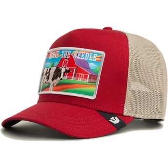 Casquette trucker rouge vache Moove The Needle Greener Grass The Farm Goorin Bros.