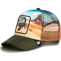 mehrfarbige-trucker-kappe-skorpion-deadly-scorpion-in-the-element-the-farm-von-goorin-bros