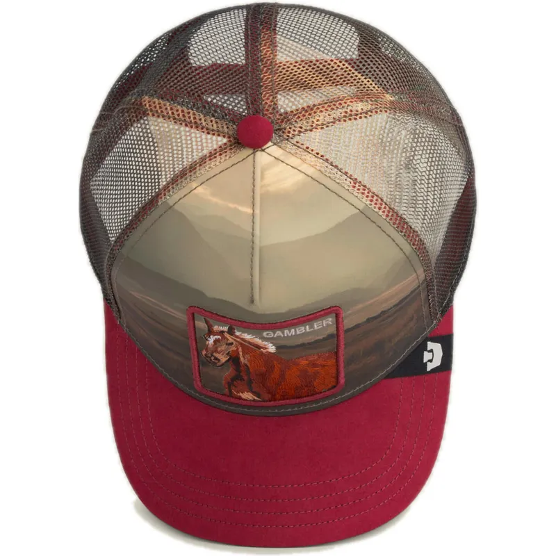 mehrfarbige-trucker-kappe-pferd-gambler-stallion-in-the-element-the-farm-von-goorin-bros