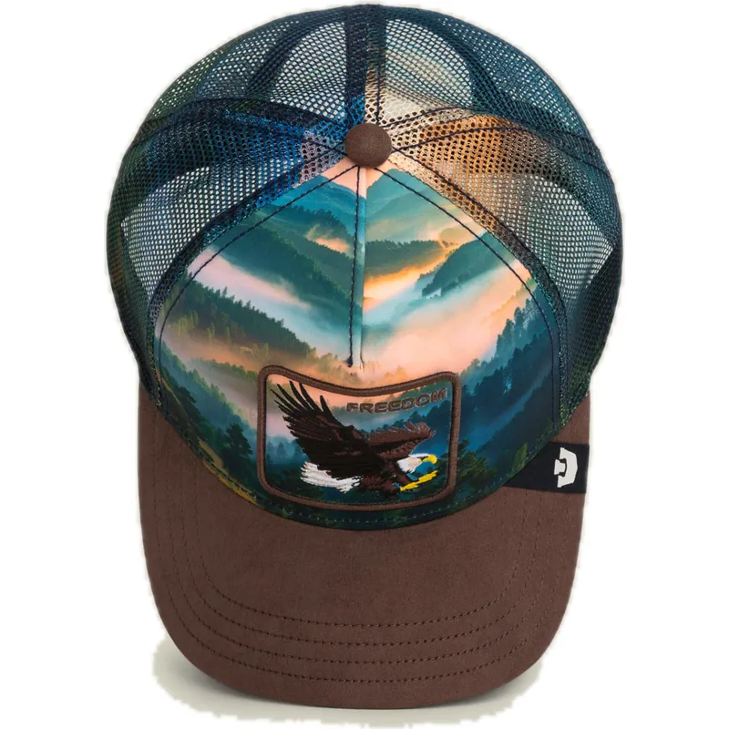 mehrfarbige-trucker-kappe-adler-freedom-eagle-in-the-element-the-farm-von-goorin-bros