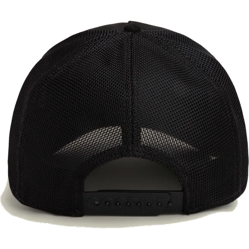 trucker-cap-schwarz-dobermann-hund-black-out-doberman-metallic-the-farm-von-goorin-bros