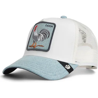 Mützen gebogen blau snapback Denim Rooster The Farm Goorin Bros.