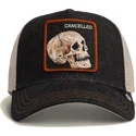 casquette-trucker-noire-crane-cancelled-denim-skull-the-farm-goorin-bros