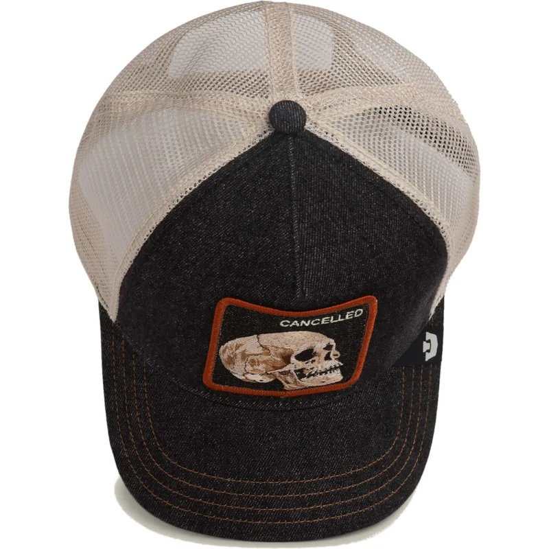 trucker-cap-schwarz-totenkopf-cancelled-denim-skull-the-farm-von-goorin-bros