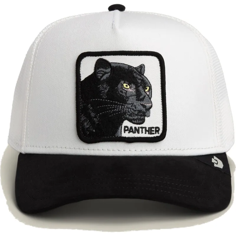 trucker-cap-weiss-und-schwarz-panther-microsuede-black-panther-the-farm-von-goorin-bros trucker-cap-weiss-und-schwarz-panther-microsuede-black-panther-the-farm-von-goorin-bros