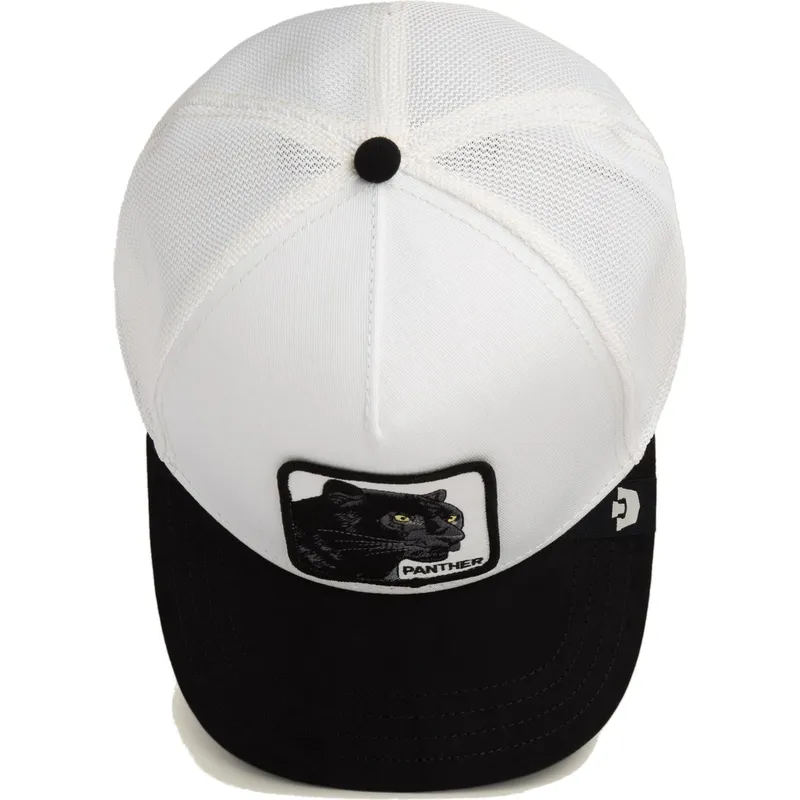 trucker-cap-weiss-und-schwarz-panther-microsuede-black-panther-the-farm-von-goorin-bros trucker-cap-weiss-und-schwarz-panther-microsuede-black-panther-the-farm-von-goorin-bros