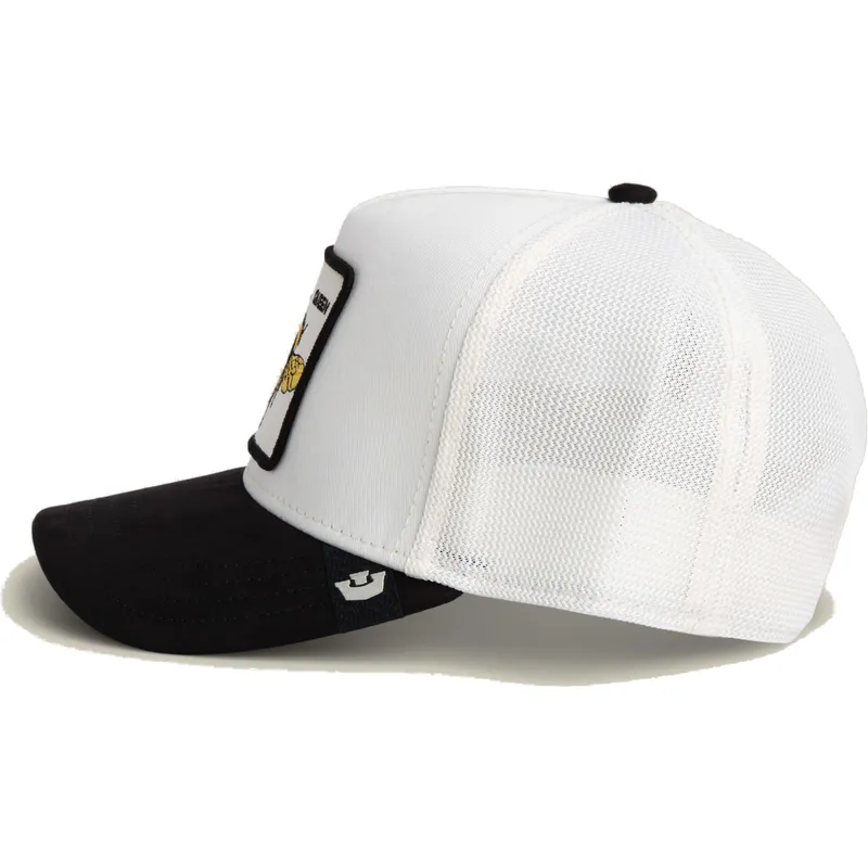 trucker-cap-weiss-und-schwarz-biene-queen-microsuede-bee-the-farm-von-goorin-bros trucker-cap-weiss-und-schwarz-biene-queen-microsuede-bee-the-farm-von-goorin-bros