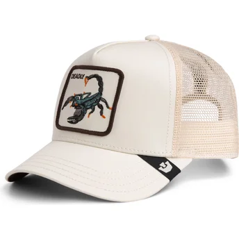 Casquette trucker beige Deadly Scorpion The Farm Goorin...