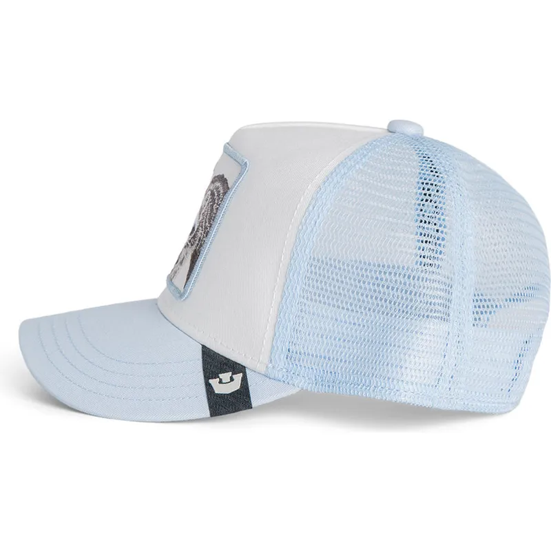 hellblaue-trucker-kappe-fur-jungen-waschbar-rascal-raccoon-mini-the-farm-von-goorin-bros