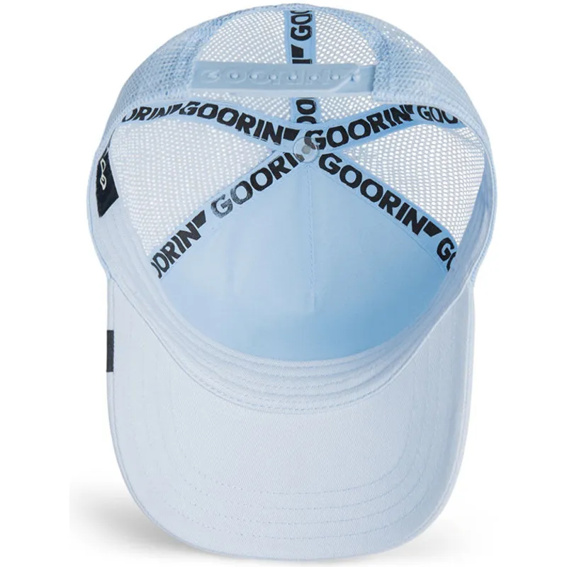 hellblaue-trucker-kappe-fur-jungen-waschbar-rascal-raccoon-mini-the-farm-von-goorin-bros