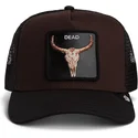 trucker-cap-braun-und-schwarz-totenkopf-dead-skull-the-farm-von-goorin-bros