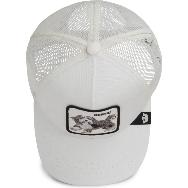 casquette-trucker-blanche-chien-bestie-the-farm-goorin-bros