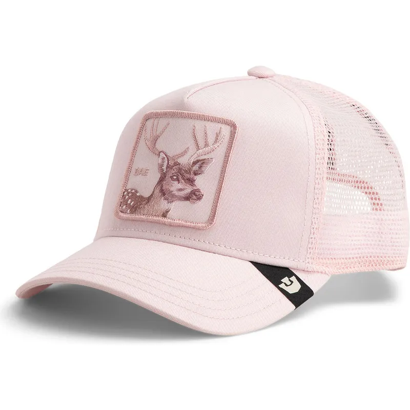 casquette-trucker-rose-cerf-bae-monochrome-the-farm-goorin-bros