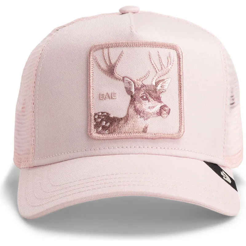 casquette-trucker-rose-cerf-bae-monochrome-the-farm-goorin-bros
